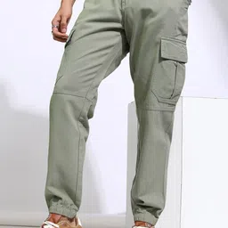 HIGHLANDER Men Relaxed Fit Cargos Trousers-image-53