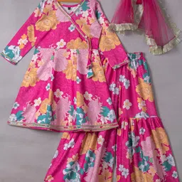 NIVUDI Girls Embroidered Viscose Rayon Kurta Sets-picture-44