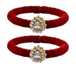 Vidhya Kangan Red Brass Bangles-image-92