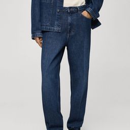 MANGO MAN Mid-Rise Pure Cotton Relaxed Fit Jeans-image-72
