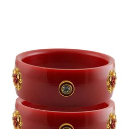 Vidhya Kangan Red Plastic Bangles-image-75