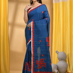 DESH BIDESH Patchwork Pure Cotton Taant Saree-picture-11