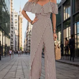 KPOP Striped Basic Jumpsuit-image-98