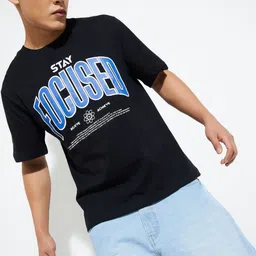 max Men Typography Printed Round Neck Cotton T-shirt-image-70