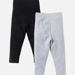 Juniors by Babyshop Girls Pack Of 2 Cotton Ankle Length Leggings-image-60