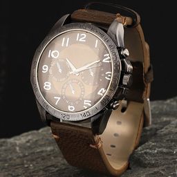 French Accent Men Dial & Leather Bracelet Style Straps Analogue Watch SS25_FAWC1042-image-91