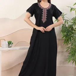 EASY MOM Embroidered Maxi Dress-image-98