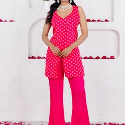 DEASHA INDIA MIRIN Bandhani Printed Sleeveless Tunic With Trouser-picture-16