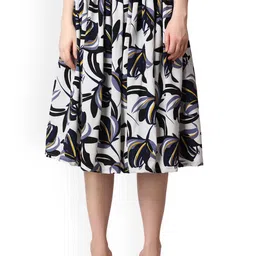 SCORPIUS Printed Flared Midi Skirt image 1