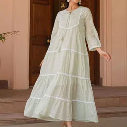 SCAKHI Embroidered Midi Dress-image-73