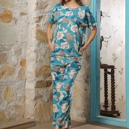 SANSKRUTIHOMES Printed Top & Trouser Co-Ord Set image 5
