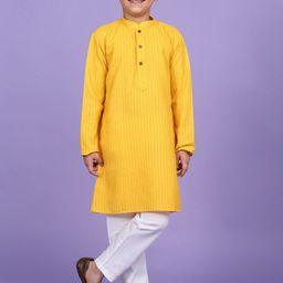 KRAFT INDIA Boys Striped Mandarin Collar Straight Kurta-picture-48