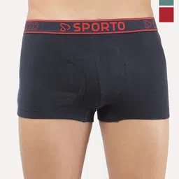Sporto by Macho Men Pack Of 3 Combed Cotton Short Trunks-picture-5