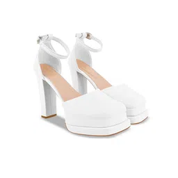 Shoetopia Girls Suede Block Pumps-14