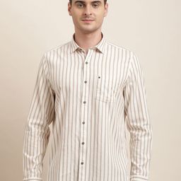 Turtle Men Relaxed Slim Fit Opaque Striped Casual Shirt-image-33