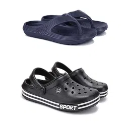 DRACKFOOT Men Pack Of 2 Stylish Clogs & Thong Flip-Flops-picture-36