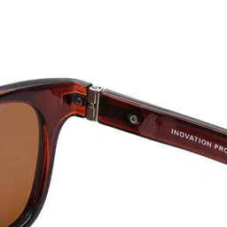 HASHTAG EYEWEAR Unisex Square Sunglasses with Polarised Lens TT Polarized-30005-BRN-1804 image 3