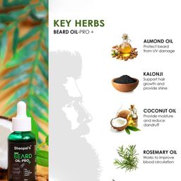 Sheopal's Set Of 4 Natural Blend With Almond Beard Growth Oil- 50 ml Each image 5