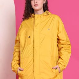 HOUSE OF VEDAS Waterproof Hooded Rain Jacket-image-84