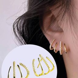 Elegant Gold-Plated Earrings-image-75