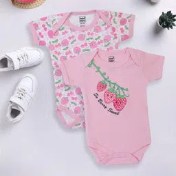 MeeMee Infants Pack Of 2 Printed Pure Cotton Bodysuit-image-51