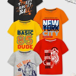YK X Trampoline Boys Typography 5 Printed T-shirt-picture-40