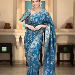 VASTRAHUT Woven Design Zari Banarasi Saree-picture-15
