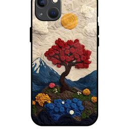 QRIOH Floral Printed iPhone 13 Mini Back Case Mobile Accessories-image-45