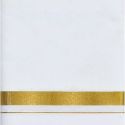 TUNI MANI 2.0meter / 3/4inch Gold Jari Single Dhoti Solid Men Dhoti-image-19