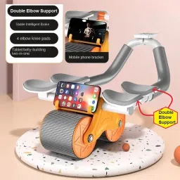 New Upgraded Automatic Rebound Abdominal Wheel with 4 Elbow Support, Timer, Ab Exerciser-22