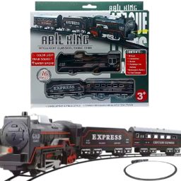 Rechargeable Smoke Train Toy with Track Lights & Sound Classic Locomotive Toy-image-16