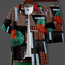 Men Night Suit Set Multicolor Printed-image-21