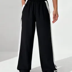 dockstreet Women Solid Black Track Pants-picture-48