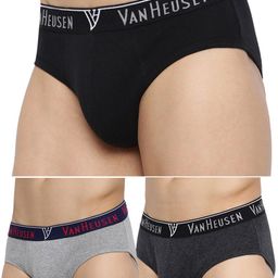 van heusen Pack of 3 Antibacterial And Colour Fresh Solid Men Brief-picture-2