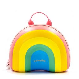 SCOOBIES Boys Yellow & Blue Brand Logo Backpack-image-69