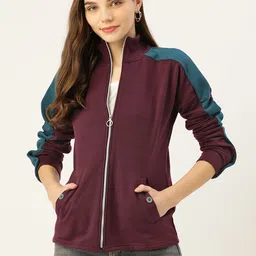 BRINNS Women Maroon Solid Sweatshirt-image-50