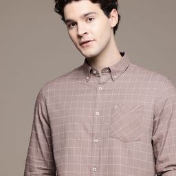 French Connection Windowpane Checks Opaque Casual Shirt-image-4