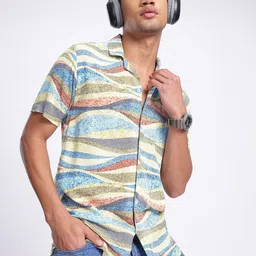 glitchez Lagoon Reverie Breezy Drip Relaxed Fit Shirt-image-22