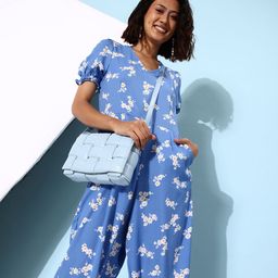 Mast & Harbour Floral Printed V-Neck Basic Jumpsuit-picture-32