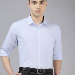 Park Avenue Self-Design Slim Fit Formal Shirt-image-8
