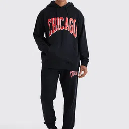 boohooMAN Typography Printed Oversized Varsity Tracksuit-image-80