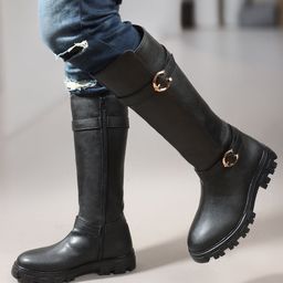 Carlton London Women Buckle Detail Round Toe Winter Boots-37