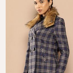 her by invictus Double Breasted Regular Fit Checked Blazer-picture-33