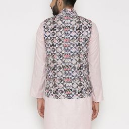 Wintage Men Multicoloured Printed Nehru Jacket image 4