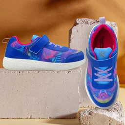 KazarMax Kids Blue & Pink Printed Walking Shoes-56