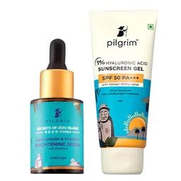 Pilgrim Set of Vitamin C Skin Brightening Face Serum & SPF50 PA+++ Sunscreen Gel-30