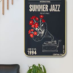 Myntra Elegant Homes Black & Red Abstract Printed Wooden Wall Art-22
