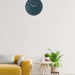 SEIKO elegant blue plastic wall clock with sweep movement-image-51