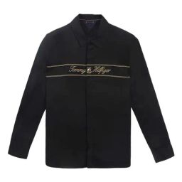 Tommy Hilfiger Kids Black Cotton Logo Full Sleeves Shirt-picture-29