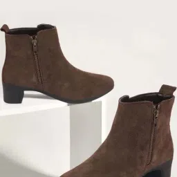 Fausto Women's Brown Casual Booties-image-76